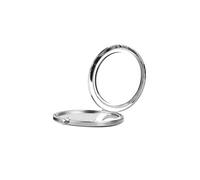 YGMNQAL Specchio Per Il Trucco 2 pezzi specchio tascabile doppio for trucco in metallo vuoto for regalo di nozze e festa(Silver)