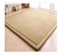 YGMNQAL Tappeto in pile Tatami in corallo Tappetino da gioco for bambini centrale in memory foam for salotto Tappetini for soggiorno(Black,100x200)