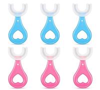 YGMXZL 6 pezzi spazzolino per la Pulizia dei Denti Orale a 360 °,Spazzolino da Denti per Bambini a Forma di U,Spazzolino da Denti Manuale per Bambini,pulizia completa (B)