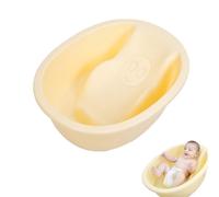 YGMXZL Vasca da bagno per bambini con schienale, vasca da bagno per bambini, tre posizioni di supporto, vasca da bagno per bambini con piedini antiscivolo (giallo)