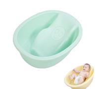YGMXZL Vasca da bagno per bambini con schienale, vasca da bagno per bambini, tre posizioni di supporto, vasca da bagno per bambini con piedini antiscivolo (verde)