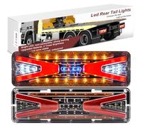 Ygmylandbb Luci posteriori LED 24V per camion/rimorchio/pick-up, indicatore di direzione sequenziale, 5-in-1, confezione da 2 pezzi (Il granchio -2)