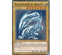 YGO - Drago dagli occhi azzurri - Common - Carta da collezione anime - 2a edizione in set con caricatore ultra Pro e custodia protettiva (trasparente) - 1 pezzo