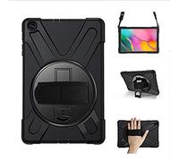 YGoal Case per Galaxy Tab A7 10.4 Cover Kids Protettiva Antiurto Supporto 360° Girevole con Supporto, Tracolla a Mano e Tracolla Bambini Custodia per Samsung Galaxy Tab A7 T500 2020, Nero