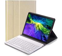 YGoal Tastiera Custodia per iPad PRO 11 2020, [QWERTY Inglese Layout] Pelle PU Custodia con Rimovibile Wireless Tastiera per iPad PRO 11 2020, Oro