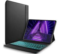 YGoal Tastiera Custodia per Lenovo Smart Tab M10 Plus, [7 Colors Backlit] [QWERTY Layout] Pelle PU Custodia con Wireless Tastiera per Lenovo Smart Tab M10 Plus 10.3 2020, Nero