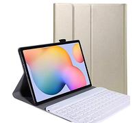 YGoal Tastiera Custodia per Lenovo Tab M10 Plus 3rd Gen, [QWERTY Inglese Layout] Slim Pelle PU Custodia con Rimovibile Wireless Tastiera per Lenovo Tab M10 Plus 3 10.6 2022, Oro