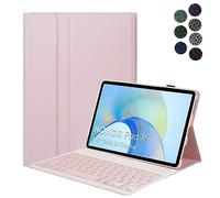 YGoal Tastiera Custodia per Redmi Pad SE, [Italiana Layout con é.ç .§] 7 Colors Backlit Pelle PU Custodia con Rimovibile Wireless Tastiera per Redmi Pad SE 11, Rosa