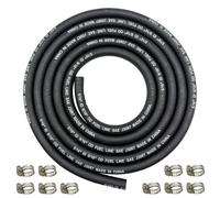 YGQ Ø 8 mm 5/16'' Tubo Benzina Rinforzato Tubo Carburante per Gasolio 2.4M per Automobili Barca Generatori ATV Rasaerba Briggs Kawasaki Kohler Prcmac con 10pcs Fascette Stringitubo