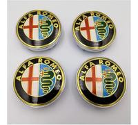 YGSBRNZJ Tappi Centrali del Mozzo Dell'auto per Alfa Romeo Mito 147 156 159 166 Giulietta Mito Spider Stelvio 60mm,Antipolvere Impermeabile Mozzo Centrale per Auto Cerchi Adesivo Emblema Logo,D