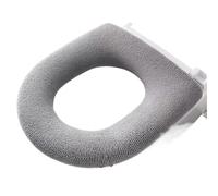 YGSGJSP Coprisedile Copriwater Invernale Caldo da 2 Pezzi - Soffice Imbottitura Universale, Cuscino Spesso for Il Bagno for sedili a Forma di O/U, Facile installare e Lavabile per WC(2pcs-Gray)