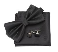 YGSGJSP Cravatte da uomo Set di papillon da uomo 3 pezzi Plaid Gemelli formali for feste matrimonio Papillon Fazzoletto Lotti tre per completare(Color 2)