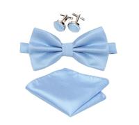 YGSGJSP Cravatte da uomo Set di papillon da uomo 3 pezzi Plaid Gemelli formali for feste matrimonio Papillon Fazzoletto Lotti tre per completare(Color 12)