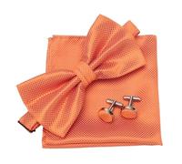 YGSGJSP Cravatte da uomo Set di papillon da uomo 3 pezzi Plaid Gemelli formali for feste matrimonio Papillon Fazzoletto Lotti tre per completare(Color 8)