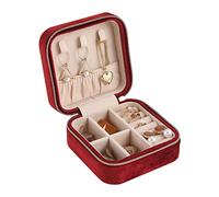 YGSIKY Porta Gioielli da Viaggio Ragazza,Peluche Velluto Piccolo Contenitore di Monili,Gioielli Scatola Organizer Portagioielli Cofanetto per Anelli, Orecchini, Collane, Orologi
