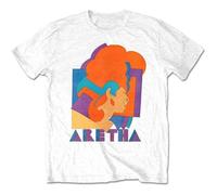 YGT56UYHft Aretha Franklin Milton Graphic T-Shirt Mens Unisex White S