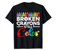 YGT56UYHft Broken Crayons Still Color T-Shirts Black XL