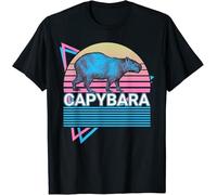 YGT56UYHft Capybara Vintage Retro, Capybara Lovers T-Shirt Black L