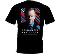 YGT56UYHft Designated Survivor v4 Kiefer Sutherland T-Shirt Black L