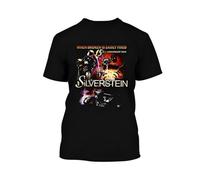 YGT56UYHft Silverstein When Broken is Easily Fixed 15 Year Anniversary Tuor 68 T Shirt Black XL
