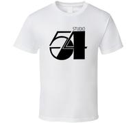 YGT56UYHft Studio 54 Music Production House2 Logo T Shirt Men's White XL