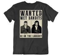 YGT56UYHft Wet Bandits Home Alone Funny Joe Pesci Fan Parody T Shirt Black M