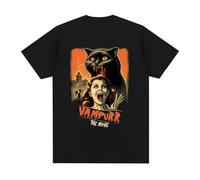 YGTA2awes 90s Horror Movie The Return of Vampurr Cat T-Shirt Black 3XL