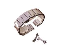 YGUK0J 18mm 19mm 20mm 21mm 22mm 23mm 24mm Argento Nero Cinturini Acciaio Inossidabile Lucido Cinturini Cinturino Cinturino Estremità Curve Libere(Silver,19mm)