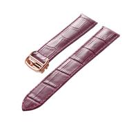 YGUK0J Bovina Dello Strato Di Testa Del Cinturino In Pelle Compatibile Con Gli Accessori For Braccialetti Da Uomo E Da Donna Con Cinturino(Purple rose buckle,13mm)