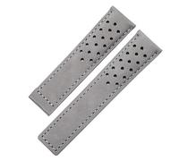 YGUK0J Bracciale In Pelle Di Mucca Opaca Da 22 Mm Compatibile Con CARRERA Monaco Series Uomo Polso Cinturino Vintage Cinturino Marrone(Grey-Strap)