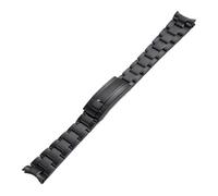 YGUK0J Cinturino da polso in acciaio inossidabile massiccio, compatibile con Daytona Oyster Perpetual Submariner Seiko NH35, da 20 mm e 21 mm.(Black,20mm)