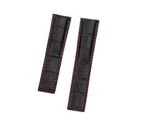 YGUK0J Cinturino In Vera Pelle Da 20 Mm 22 Mm Compatibile Con TAG For HEUER Strap Series Men Top Brand Quality Band Soft WatchBand Wrist Bracelet(Black red line,Silver buckle,20mm)