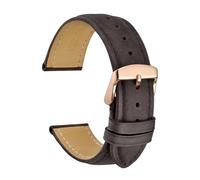 YGUK0J Eleganti Cinturini For Orologi In Pelle Nera Caffè, Dimensioni 18 Mm-24 Mm, Disponibili In Versione Unisex, Dotati Di Strumenti(A-Rose Gold Buckle,24mm)