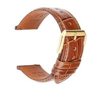 YGUK0J Pelle Nera Marrone Moda 18mm 20mm 22mm 24mm For Orologio Da Donna Con Cinturino A Farfalla Con Fibbia(Dark Brown G,23mm)