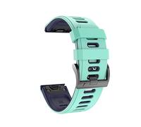 YGUKOJ 22 2. 6mm. Release Quick Watchband Adatta for Garmin Fenix 6 6x Pro Guarda Silicone EasyFit Band Polso adatto for Fenix 5x 5 Plus 3 ore Guarda il cinturino(Teal Blue,22mmFenix 6 Pro)