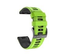 YGUKOJ 22 2. 6mm. Release Quick Watchband Adatta for Garmin Fenix 6 6x Pro Guarda Silicone EasyFit Band Polso adatto for Fenix 5x 5 Plus 3 ore Guarda il cinturino(Green Black,26mmFenix 6X Pro)