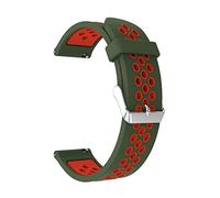 YGUKOJ 22 millimetri Cinturino Compatibile Con Xiaomi MI Orologio di Colore di Sport Globale Cinturino A Sgancio Rapido Cinturini In Silicone Braccialetto Del Braccialetto Ремешок Correa(ArmyGreen red