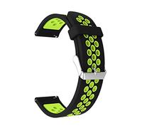 YGUKOJ 22 millimetri Cinturino Compatibile Con Xiaomi MI Orologio di Colore di Sport Globale Cinturino A Sgancio Rapido Cinturini In Silicone Braccialetto Del Braccialetto Ремешок Correa(Black green)