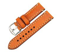 YGUKOJ Banda di orologi di moda compatibile con Panerai. Cinturino in pelle di mucca Green Green 20 22 24 26mm Guarda gli accessori for orologi(Light Brown S,20mm)