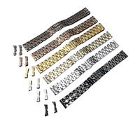 YGUKOJ - Bracciale in metallo massiccio, in argento Zwart rosa, oro, da uomo, donna, con stazioni in acciaio, 12 mm, 14 mm, 16 mm, 18 mm, 19 mm, 20 mm, One Size, Agata