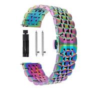 YGUKOJ Cinturino in acciaio inossidabile compatibile con Galaxy Watch 3 LTE 41mm 45mm Cinturino Bracciale for Gear Sport/S2 S3 42mm 46mm 20mm 22mm Cinturini(Black,20mm)