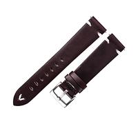 YGUKOJ Cinturino in pelle Zwart Zwart Zwart Brown Brown Oil Oil Watch Strap Italiano 18mm 20mm 22mm Guarnizione rapida Guarnizione a sguardo a sguardo a sguardo a sguardo(Red wine-silver,22mm)