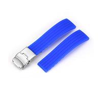 YGUKOJ - Cinturino in silicone impermeabile, regola la fascia per orologio Smart 18 mm, 20 mm, 22 mm, 22 mm, 22 mm, nero, blu, blu, diving sport, compatibile con orologio da polso (luce blu, 24 mm)