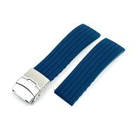YGUKOJ - Cinturino in silicone impermeabile, regola la fascia per orologio Smart 18 mm, 20 mm, 22 mm, 22 mm, 22 mm, nero, blu, blu, diving sport, compatibile con orologio da polso, 18 mm