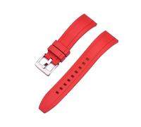 YGUKOJ Grado premium Vulcanizzato Fkm. Cinturino in gomma for orologio da 20 mm 22mm 24mm Relasi(Red,24mm)