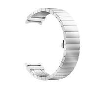 YGUKOJ Nessuna lastra di metallo senza lacune Adatta for Samsung Galaxy Watch 4 classic 46mm 42mm 44mm 40mm Bracciale in acciaio inox orologio 4 cinghia accessori(Silver,Galaxy watch 4 44mm)