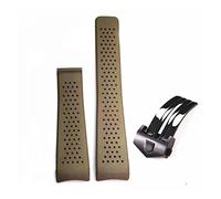 YGUKOJ Watchband da uomo sommergibile in silicone da 22mm 24mm for Tag Heuer Carrera. Banda con cinturino perforato for chiusura cintura for braccialetto sportivo(Blue Pink,22mm)