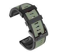 YGUKOJ Wristband Quick Fit 26mm Compatibile con Garmin Fenix 7x / Fenix 6x / Fenix 5x cinturino in silicone cinturino in silicone compatibile con Fenix 3 / 3hr / Fenix 6 Pro.(Army Green Black)