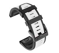 YGUKOJ Wristband Quick Fit 26mm Compatibile con Garmin Fenix 7x / Fenix 6x / Fenix 5x cinturino in silicone cinturino in silicone compatibile con Fenix 3 / 3hr / Fenix 6 Pro.(White Black)