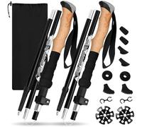 YGVQN 2 PCS Bastoni da Trekking Telescopici 110-130cm Uomo Donna, Ultra-Leggeri in Alluminio 7075, Bastoni da Passeggiata con Impugnatura in Sughero per Escursionismo, Nordic Walking e Sci Alpinismo